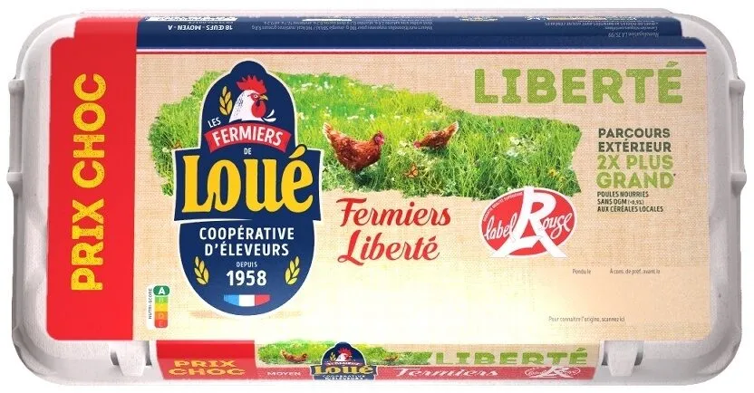 18 oeufs fermiers label rouge de