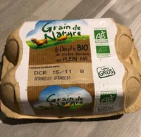 6 Oeufs bio de poules élevées en plein air