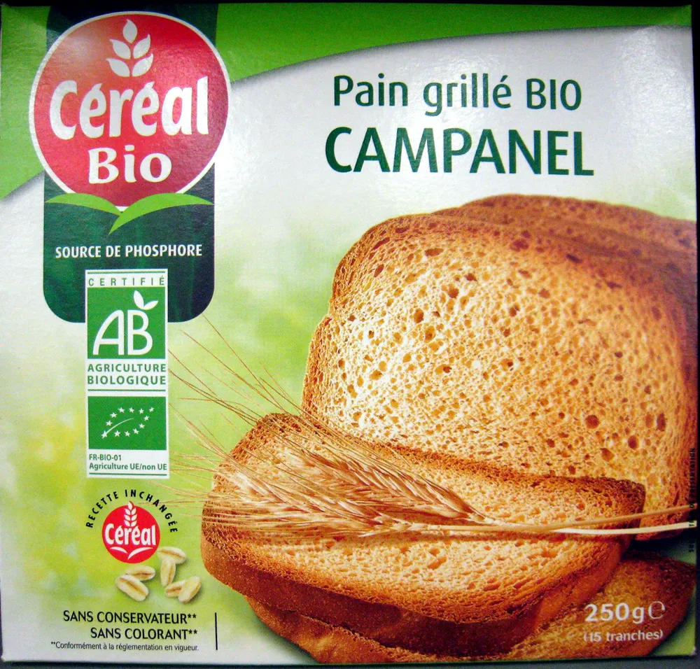 Pain grillé Bio Campanel