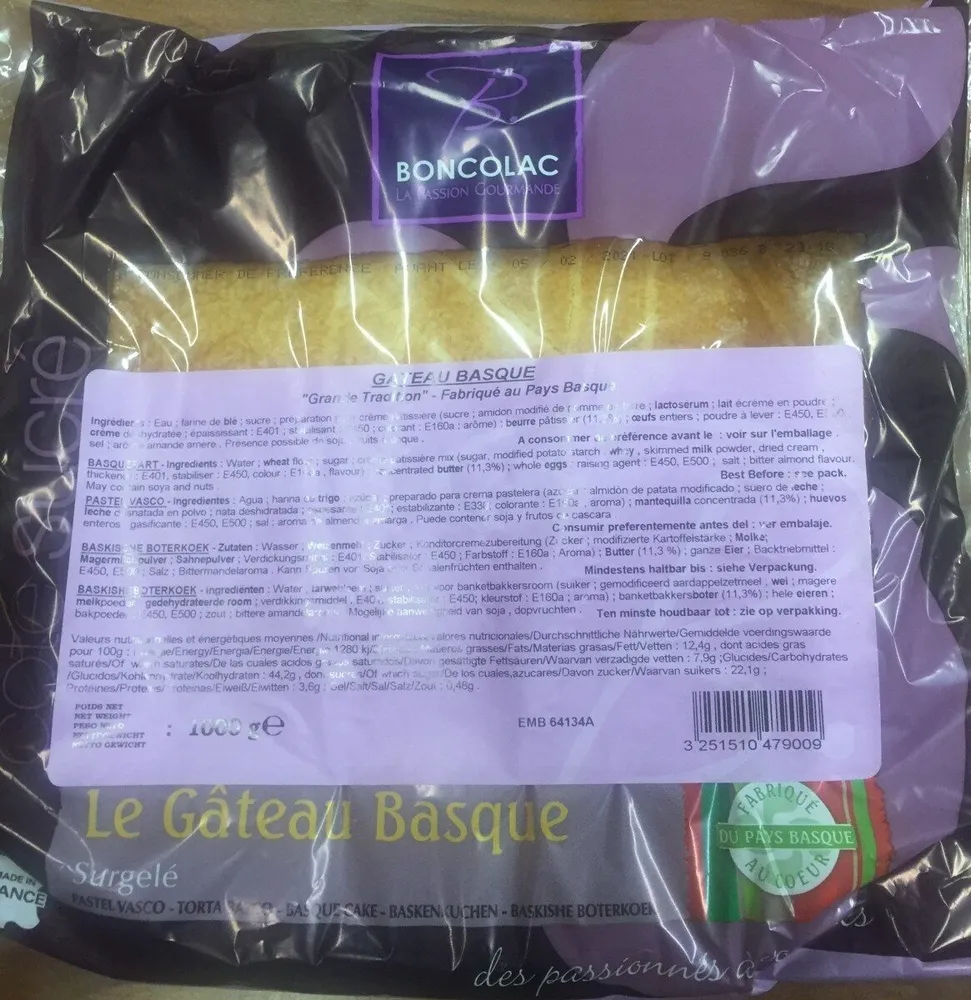 Gateau Basque Boncolac