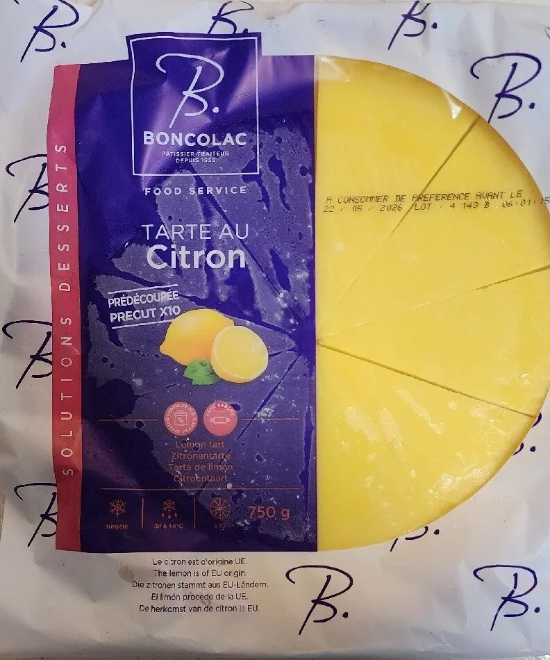 Boncolac Lemon Tart Pre-cut