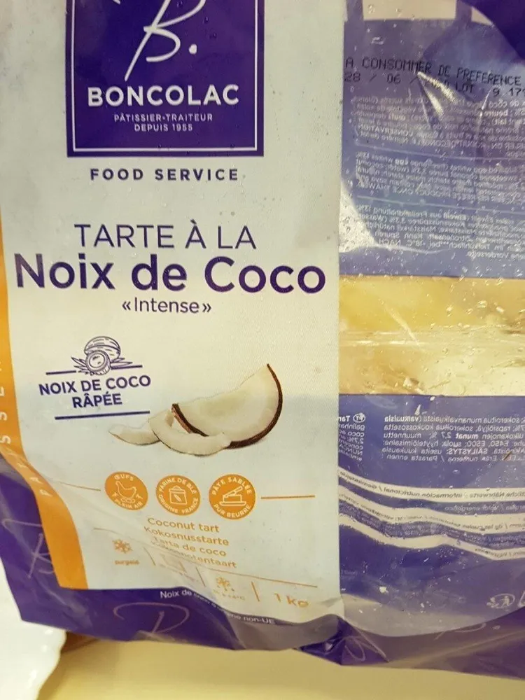 1KG Tarte Noix Coco Boncolac