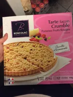 Tarte facon crumble pommes fruits rouges