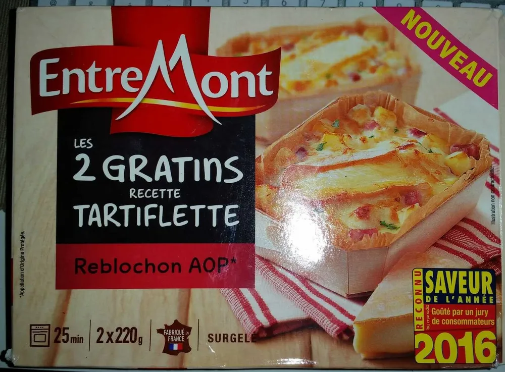 Les 2 gratins recette tartiflette, Reblochon AOP