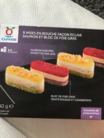 8 mises en bouche facon éclairs saumon et fois gras
