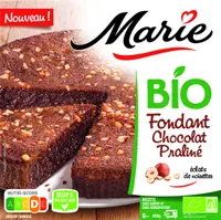 Fondant chocolat praliné BIO