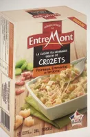 Gratin de Crozet, poireaux, emmental et lardons