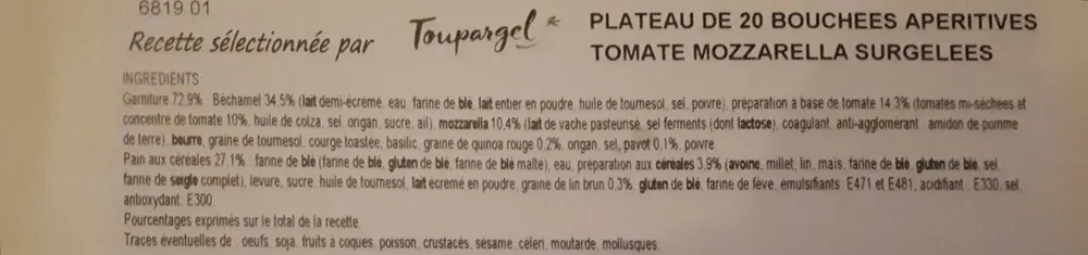 Bouches apéritif tomate mozzarella
