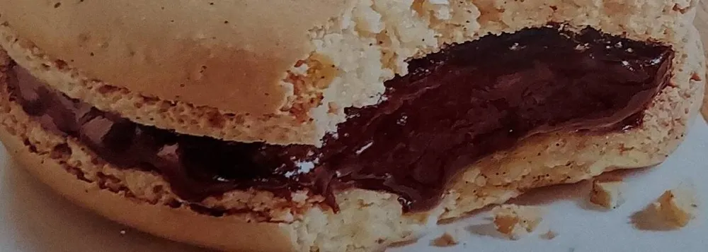 Macarons vanille coeur coulant chocolat