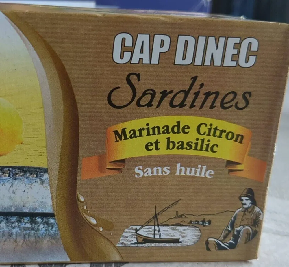 Sardines marinade citron et basilic
