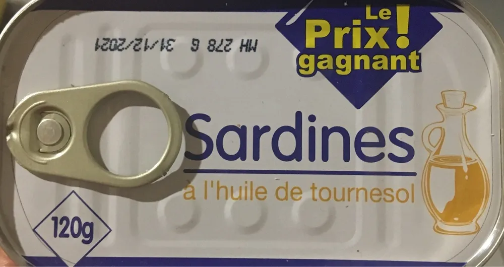 Sardine a l'huile de tournesol