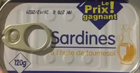 Sardine a l'huile de tournesol