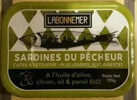 Sardine du pêcheur à l'huile d'olive, citron, ail, persil bio