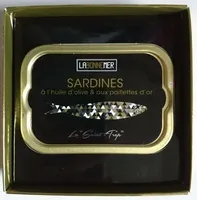 Sardine à l'huile d'olive et aux paillettes d'or. La "Saint-Trop"