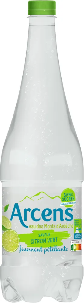 ARCENS 1L Eau Minérale Naturelle Finement Pétillante, à l'arôme naturel de citron vert