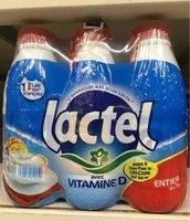 Lait Entier Uht, 6 Bouteilles D'un Litre, Marque Lactel