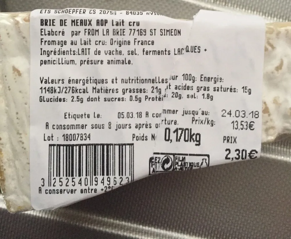 Brie De Meaux Aop