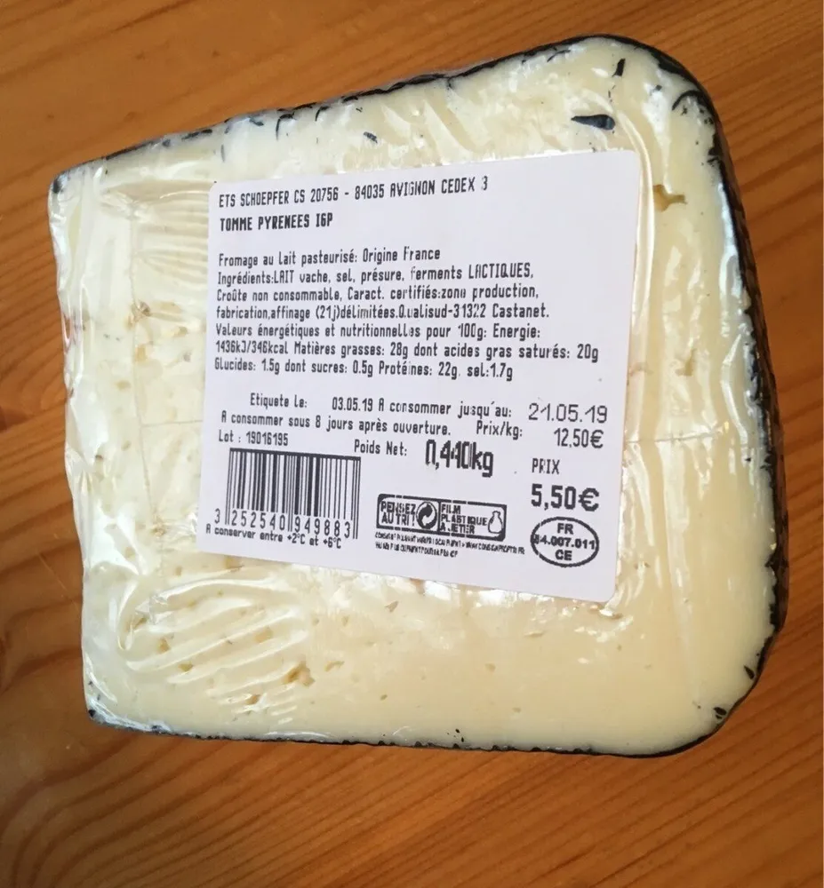 Tomme pyrenees IGP
