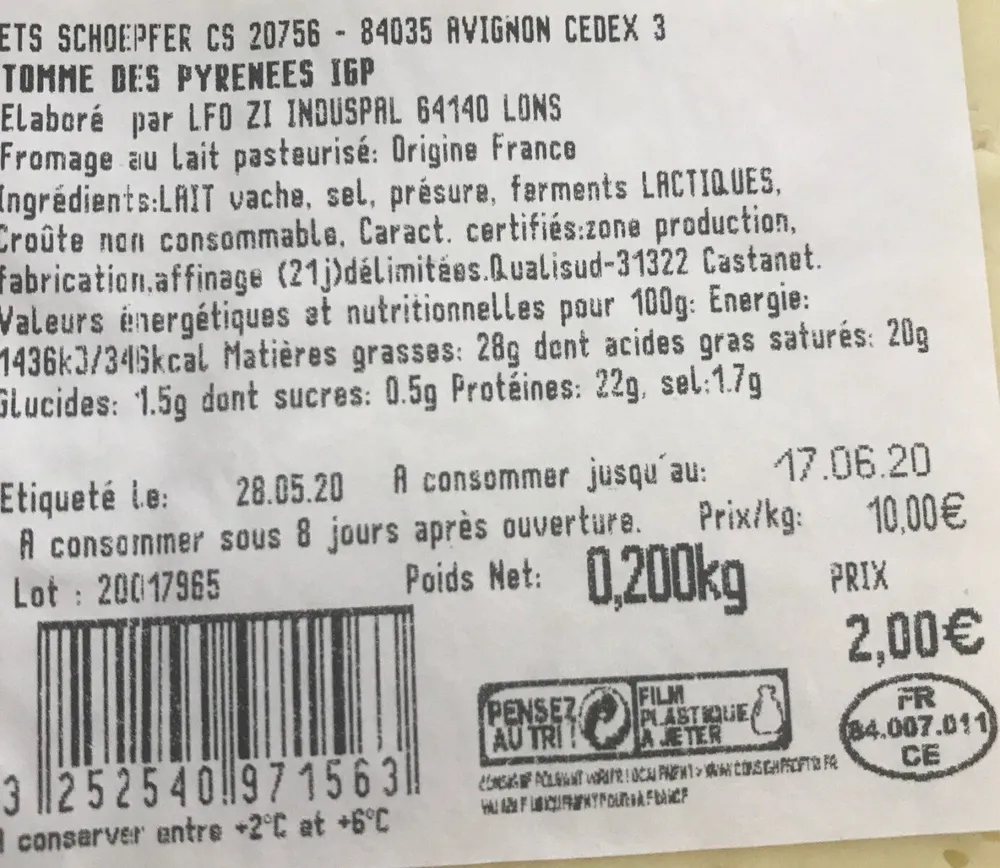 Tomme des Pyrénées