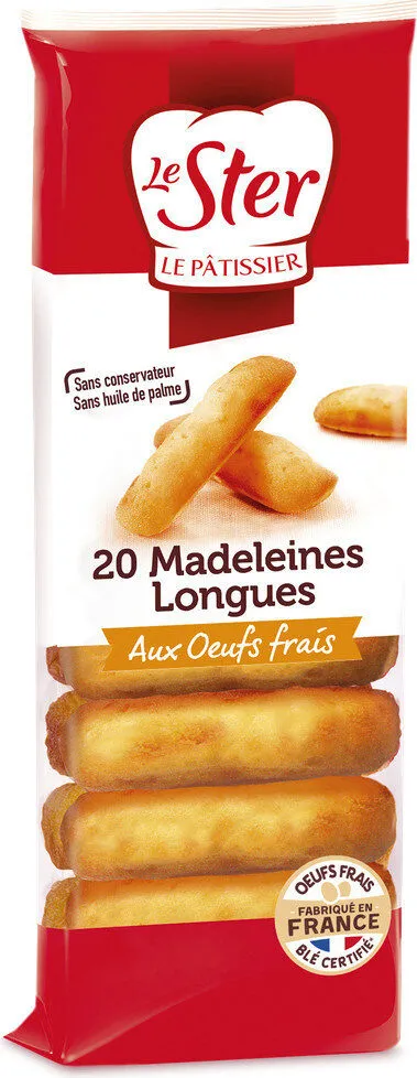 20 madeleines longues aux œufs frais