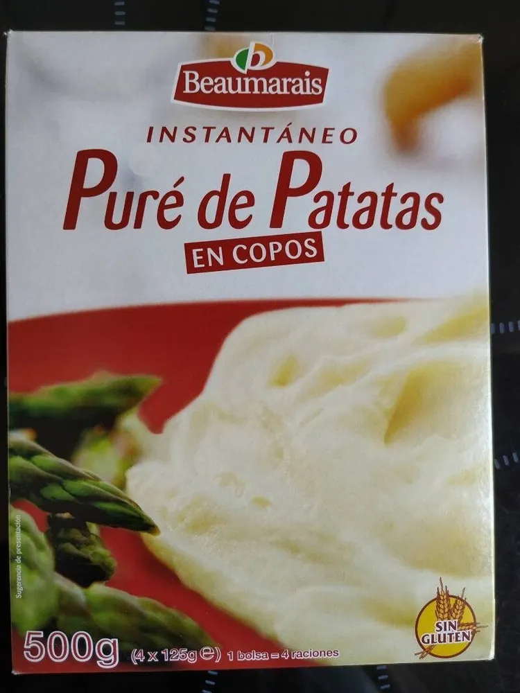 Puré de patatas en copos