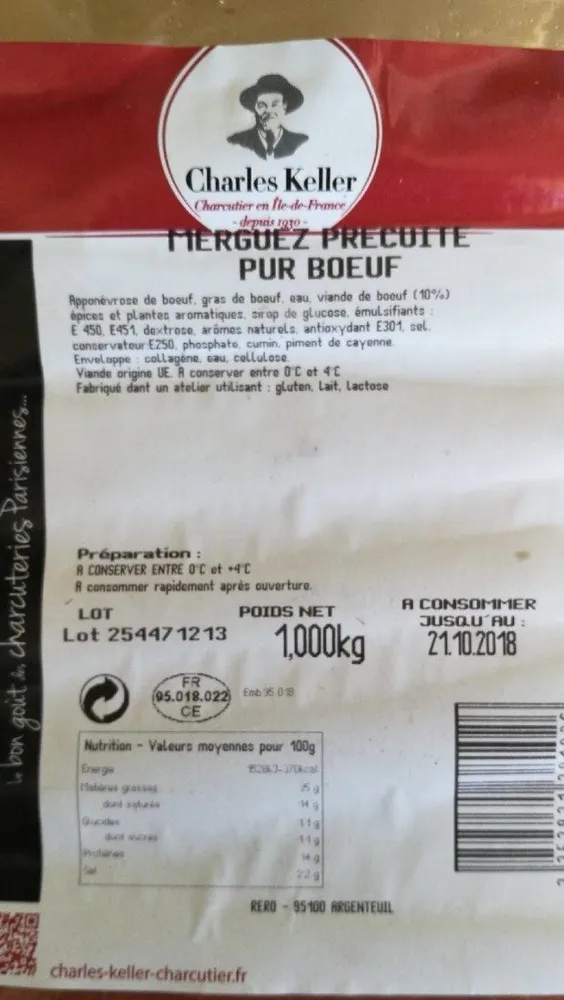Merguez précuite pur bœuf