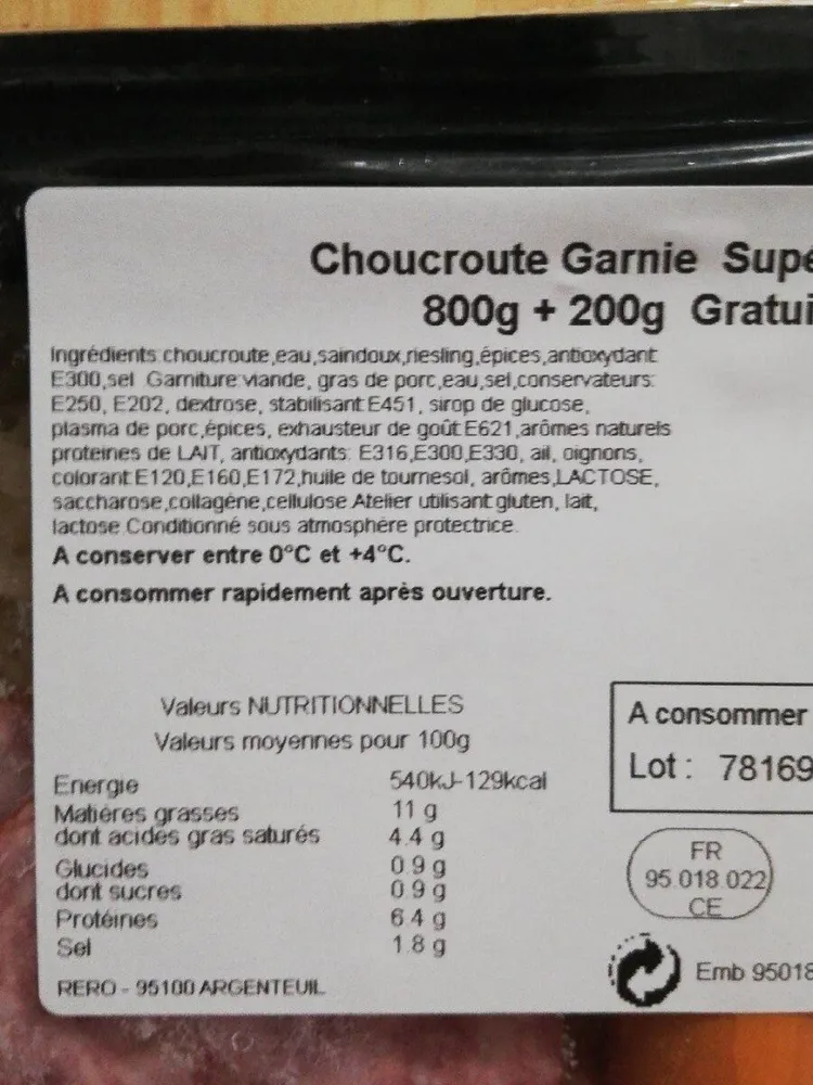 Choucroute Garnie supérieure