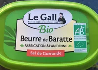 Beurre de baratte bio sel de guérande
