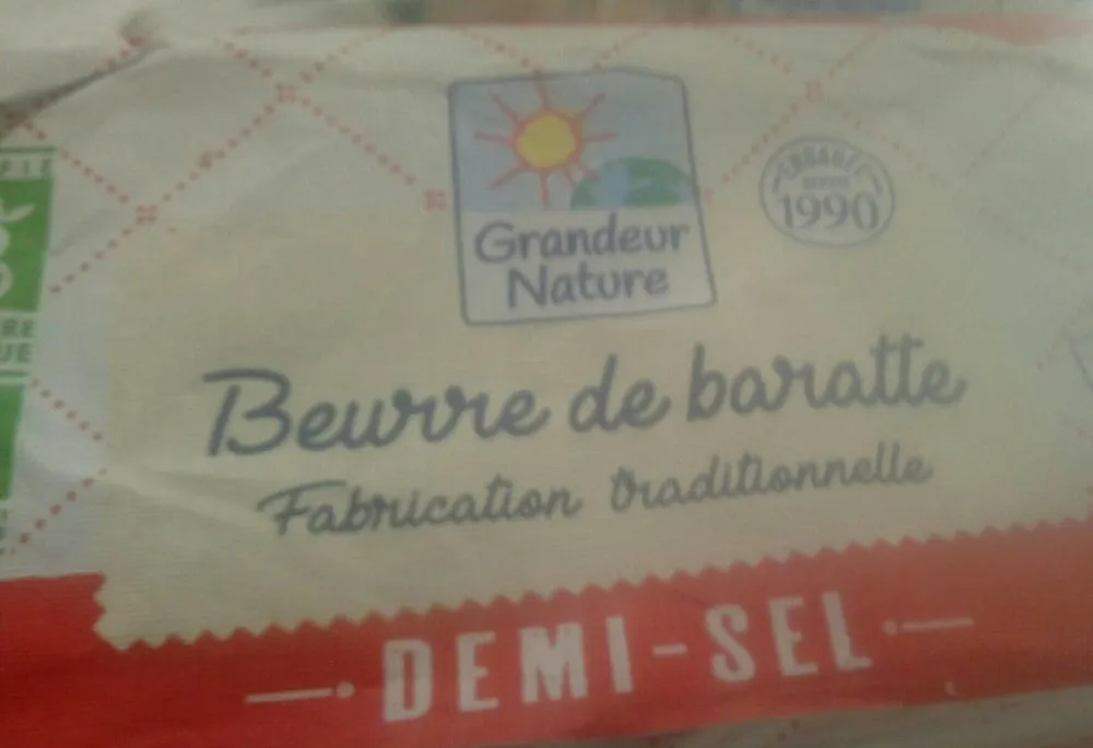 Beurre de baratte, fabrication traditionnelle demi-sel