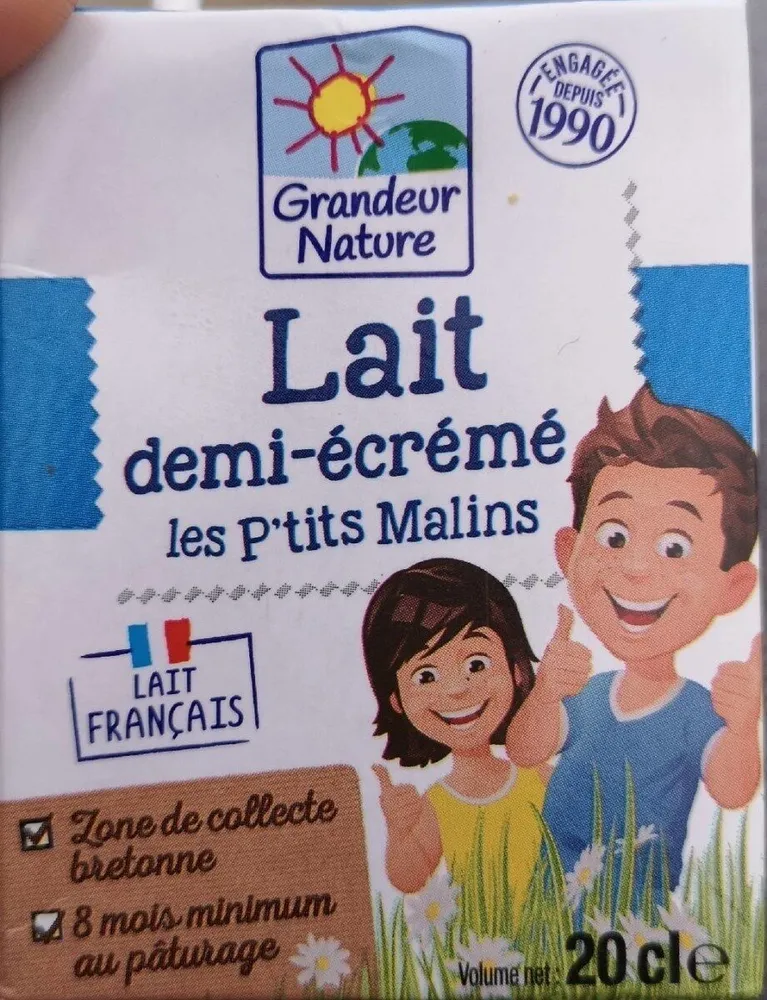 Lait demi écrémé