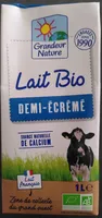 Lait bio demi écrémé