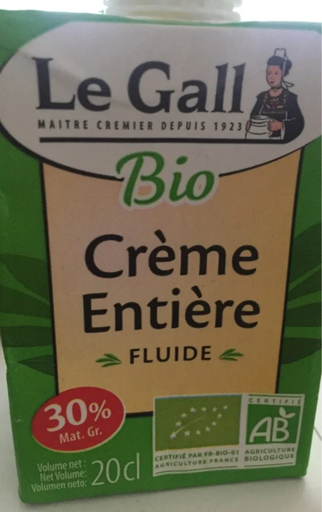Crème entière fluide