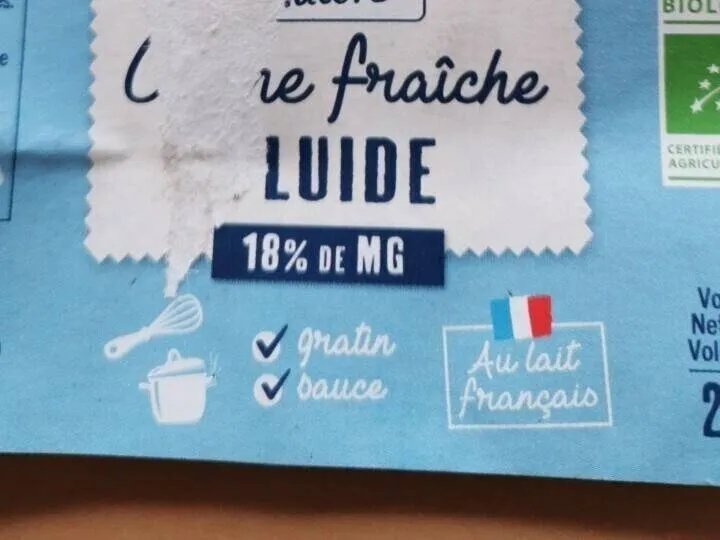 Crème fraîche fluide