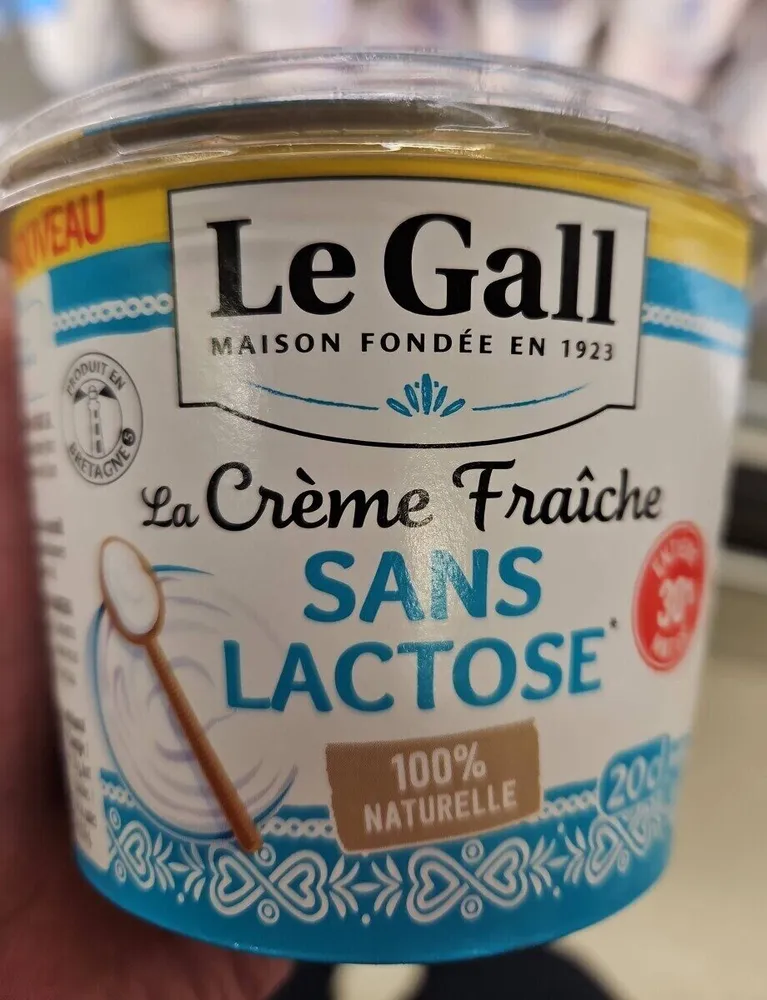 Crème fraîche sans lactose