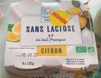 Sans lactose citron