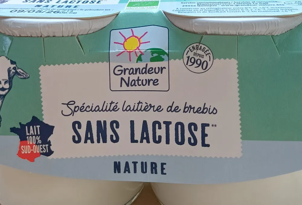 Spécialité laitière de brebis SANS LACTOSE NATURE