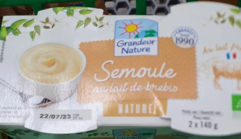 Semoule au lait de brebis - Nature