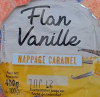 Flan vanille nappage caramel