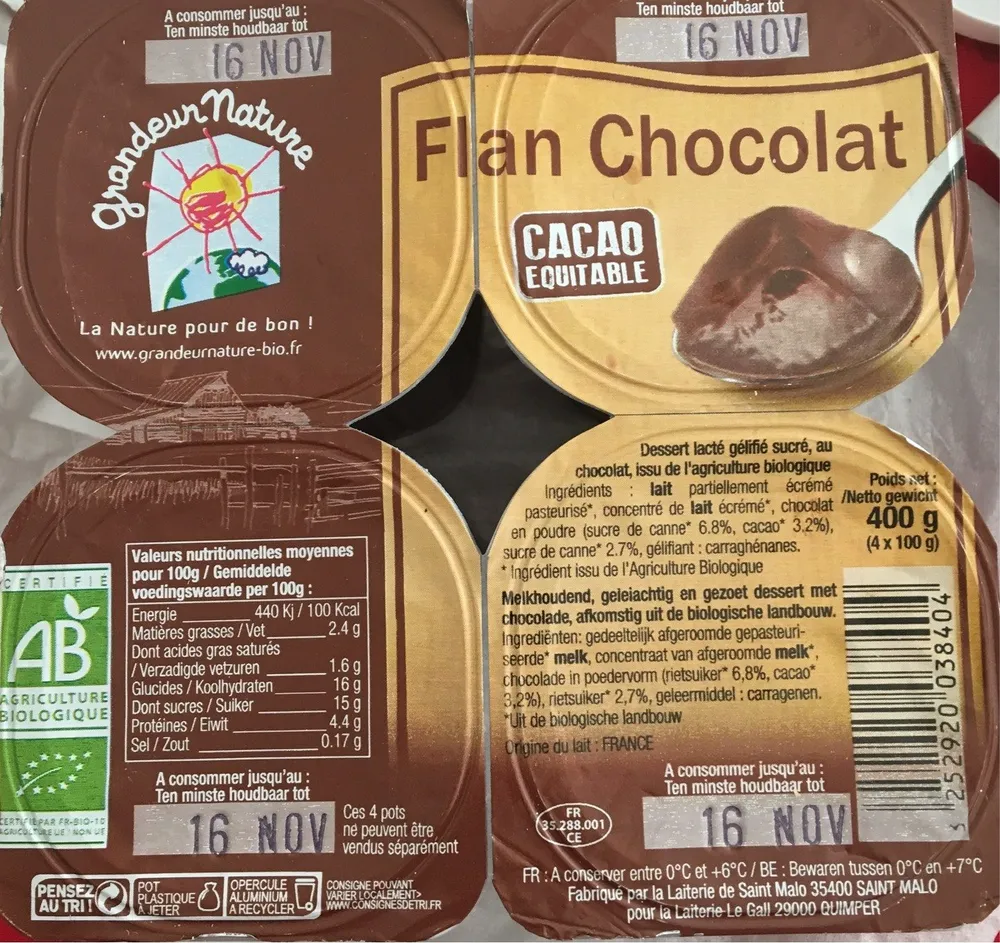 Flan chocolat