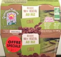 Dessert 100% végétal au riz café