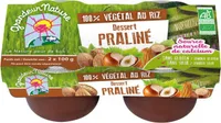 100% végétal au riz dessert praliné