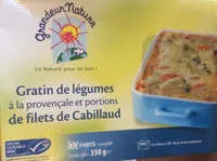 Gratin de legumes et cabillaud