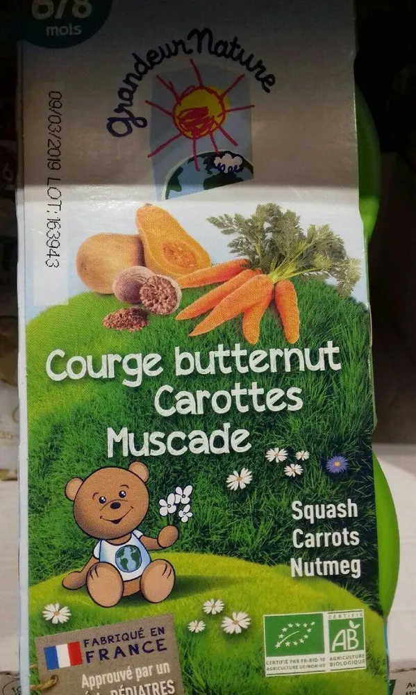 Courge butternut carottes muscade