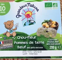 Chou-fleur Pommes de terre Bœuf avec petits morceaux