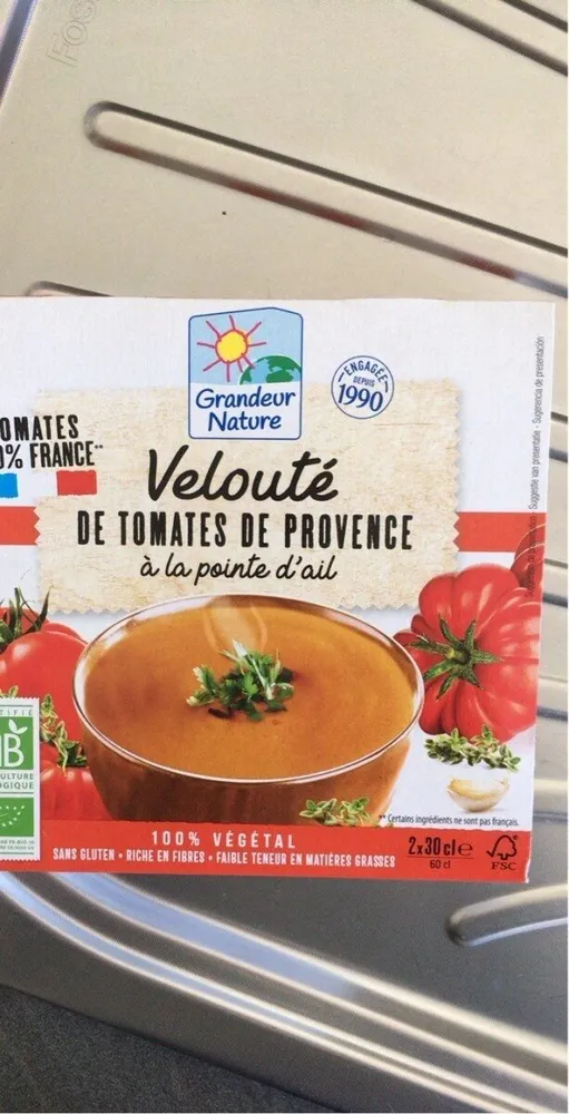 Velouté de tomates de provence à la pointe d'ail