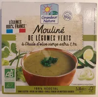 Mouliné de légumes verts à l'huile d'olive vierge extra 1,1%, issu de l'agriculture biologique