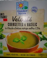 Velouté courgettes, légumes et basilic, issu de l'agriculture biologique