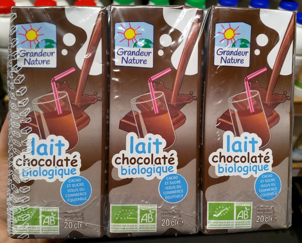 Lait chocolaté biologique