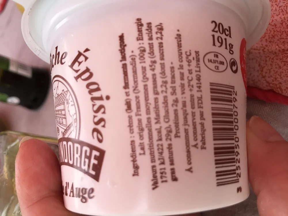 Crème fraîche Vallée d'Auge