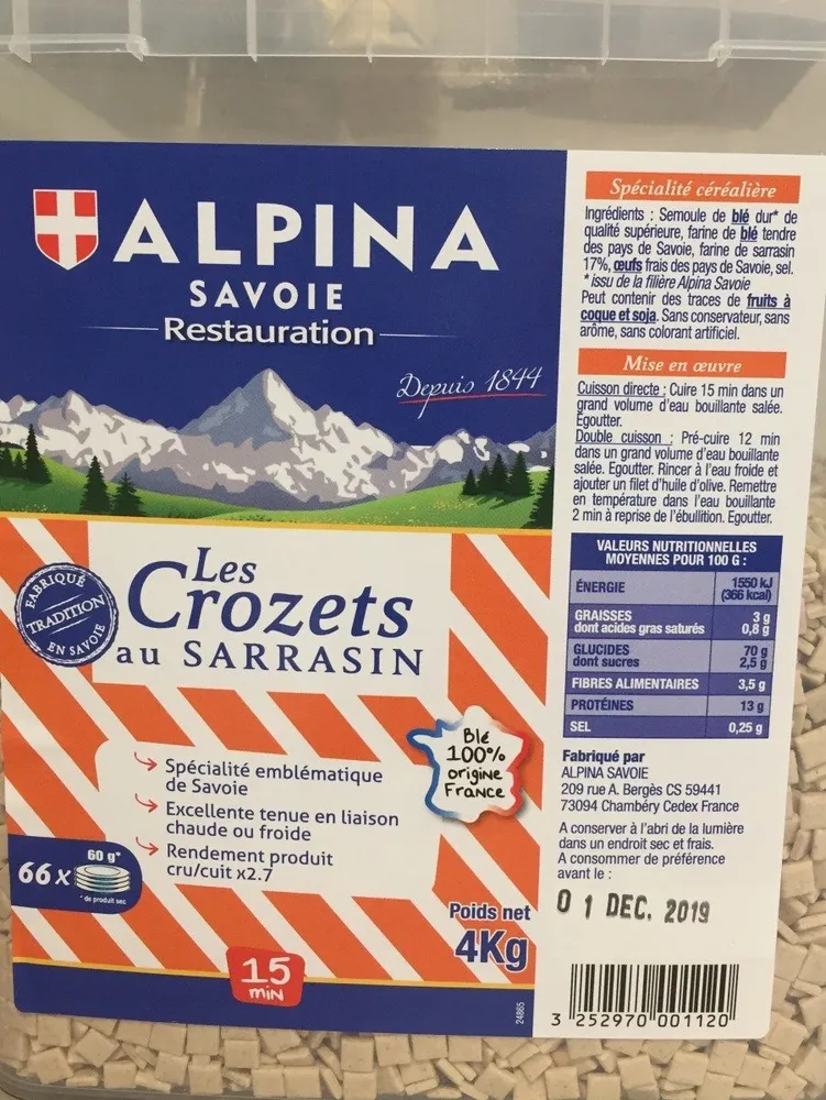 Crozets au sarrasin